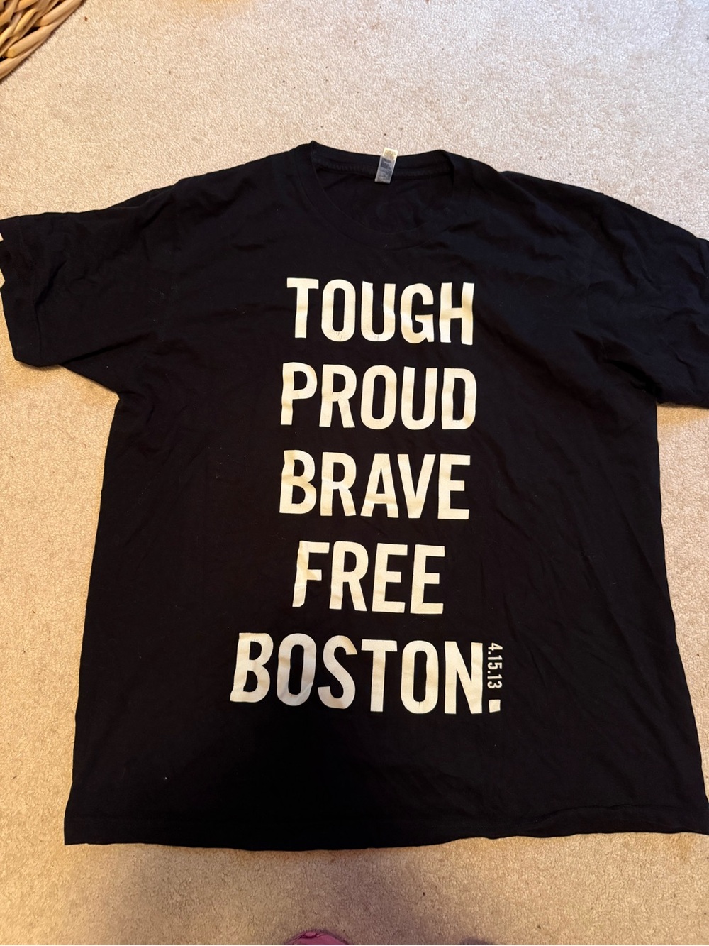 New! American Apparel 
Boston Marathon Support tshirt 
Black size XL
